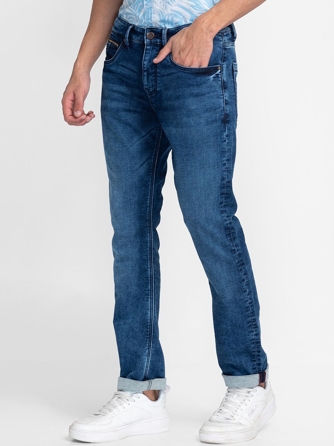 Being Human Men Straight Fit Light Fade Jeans