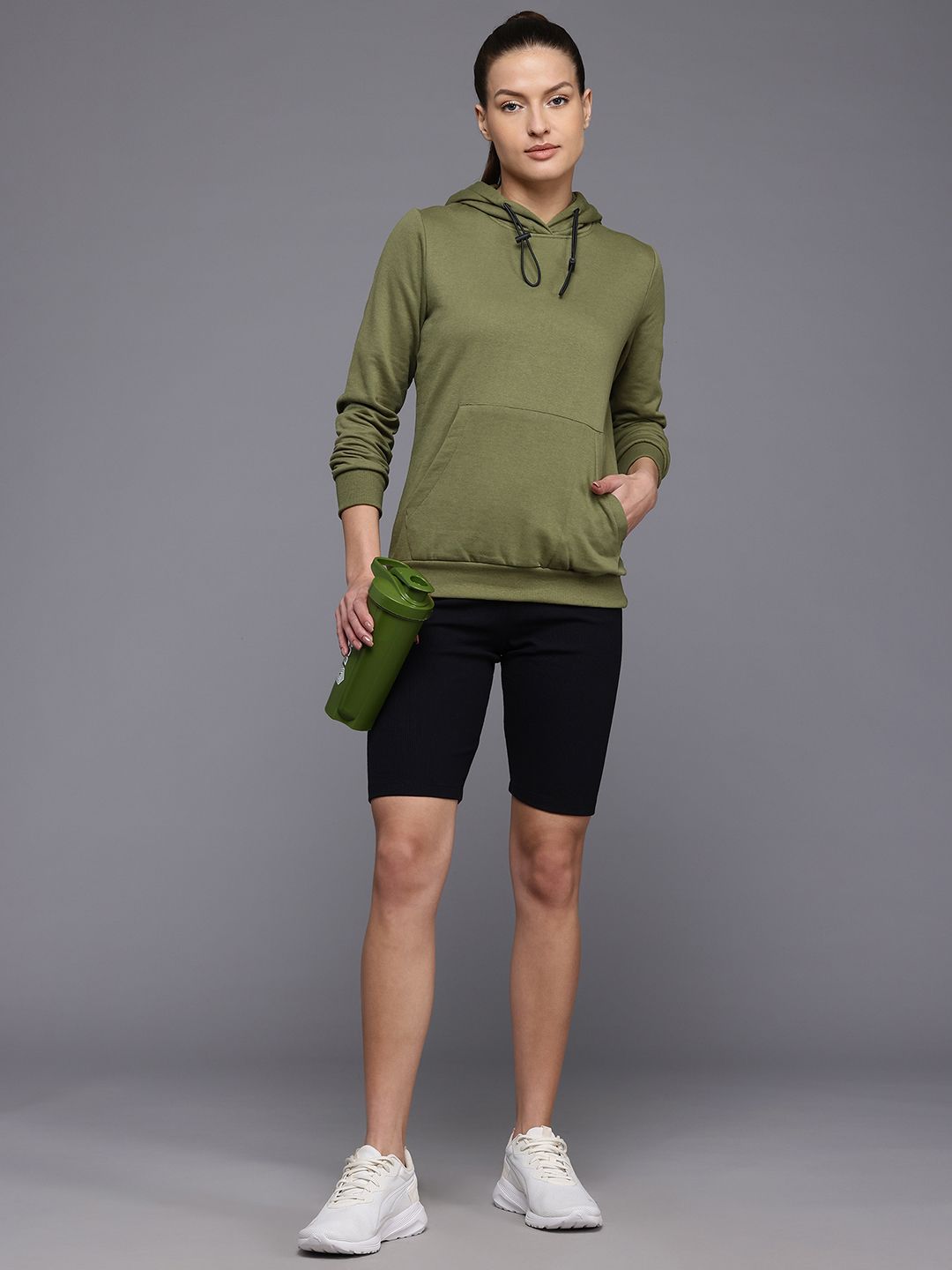 HRX by Hrithik Roshan Printed Hooded Outdoor Sweatshirt