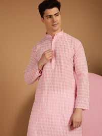 SOJANYA Motif Etnik Bersulam Kolar Katun Murni Kurta