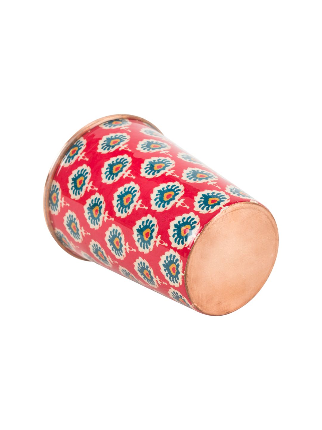 Chumbak Red &amp; Beige Printed Burgeoning Seed Tumbler Tembaga Besar