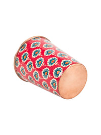 Chumbak Red &amp; Beige Printed Burgeoning Seed Tumbler Tembaga Besar
