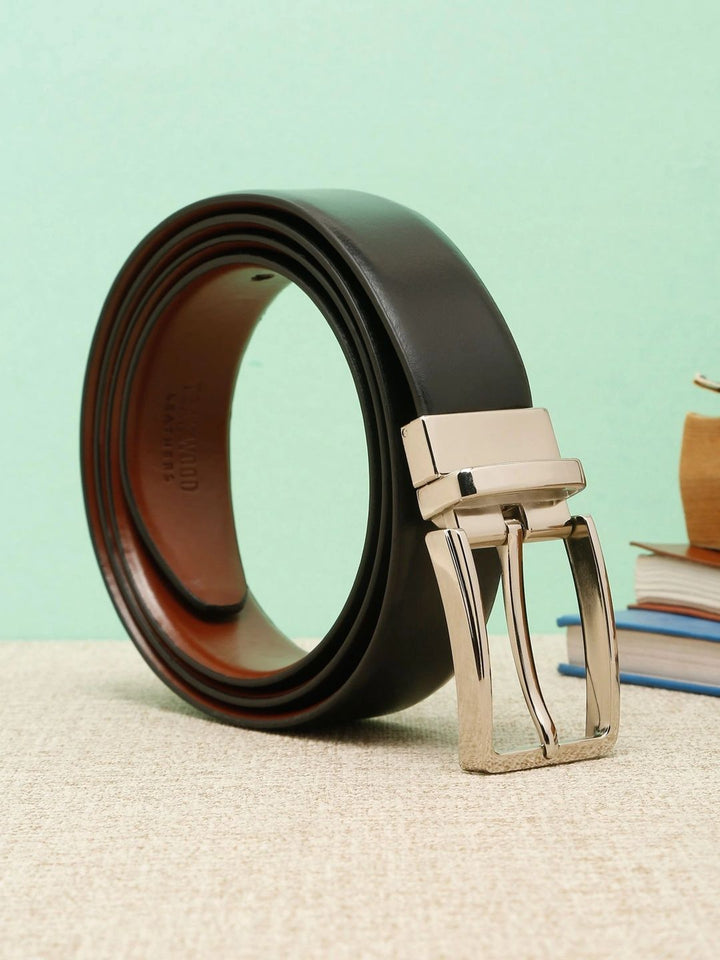 Teakwood Leathers Men Leather Reversible Formal Belt