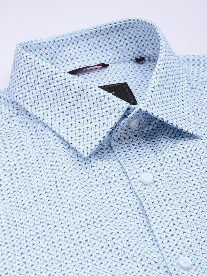 Raymond Pure Cotton Slim Fit Floral Printed Formal Shirt