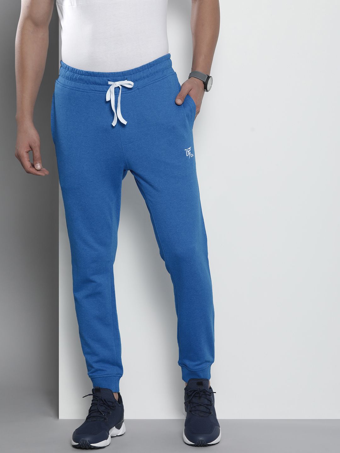 The Indian Garage Co Men Blue Solid Joggers