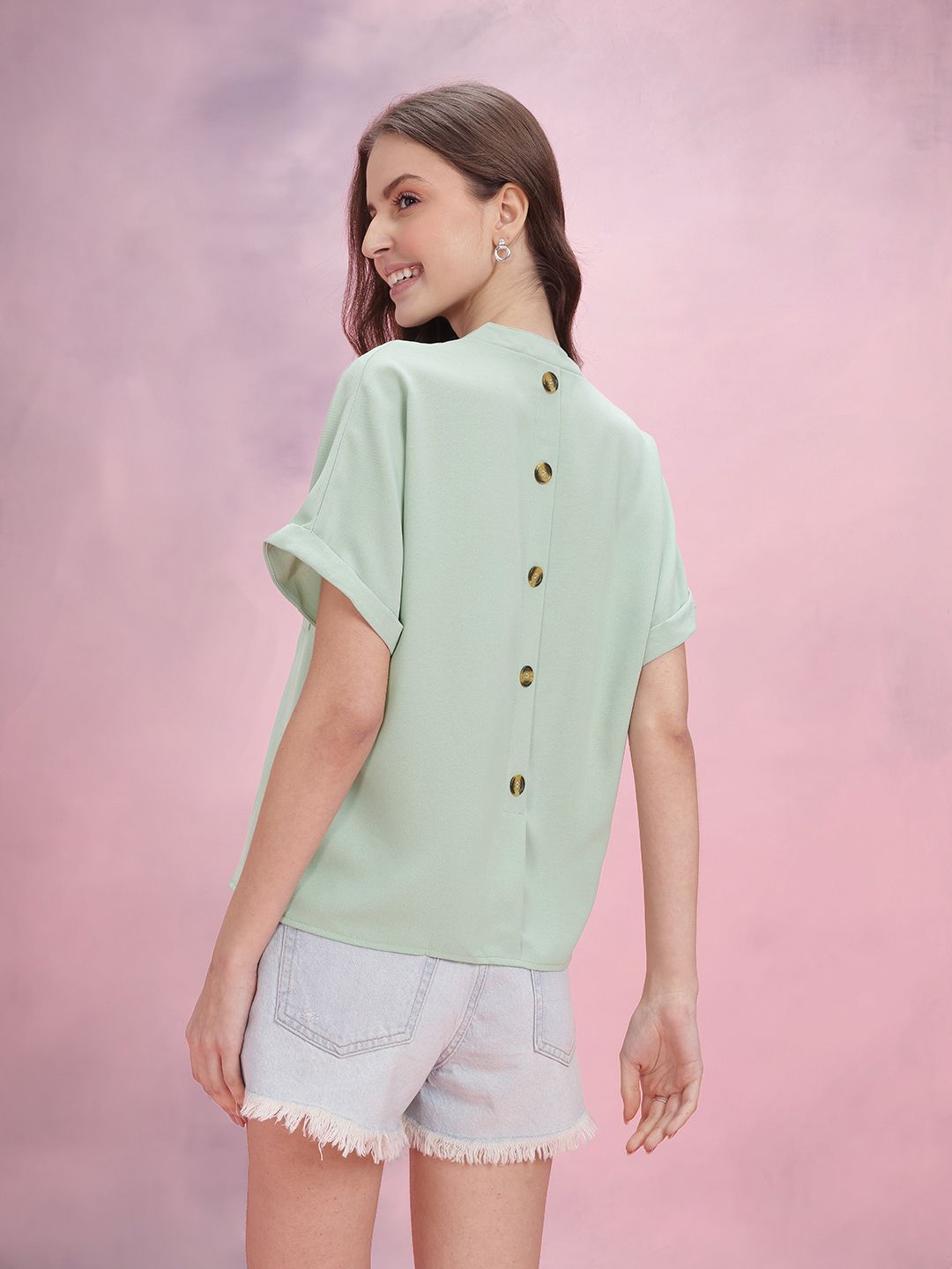 DressBerry Mandarin Collar Top