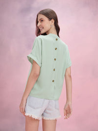 DressBerry Mandarin Collar Top
