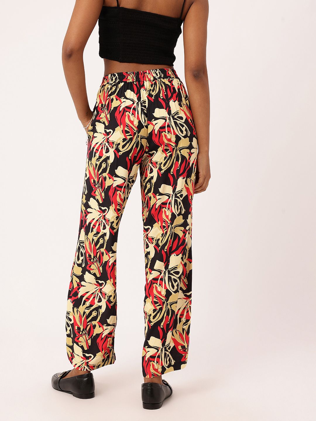 DressBerry Tropical Maximalist Muse Wide Leg Trousers