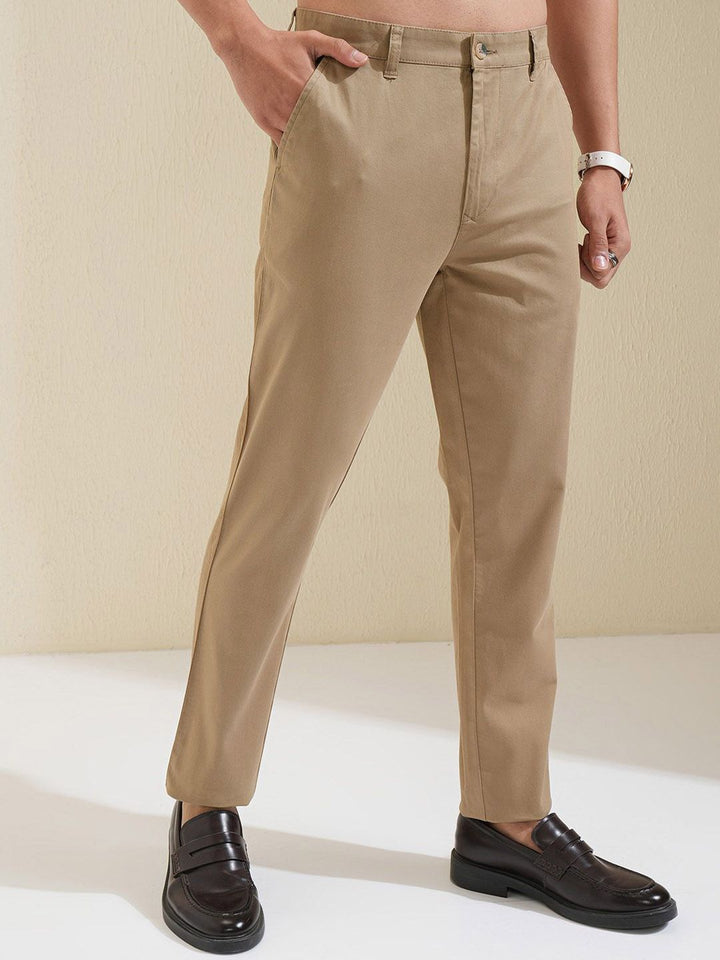 HIGHLANDER Men Soft Feel Twill Chino Trousers
