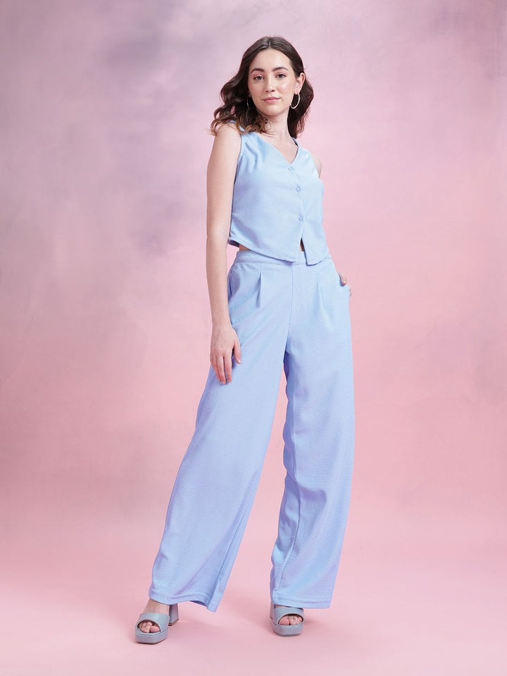 DressBerry Textured Pleated Co-Ords