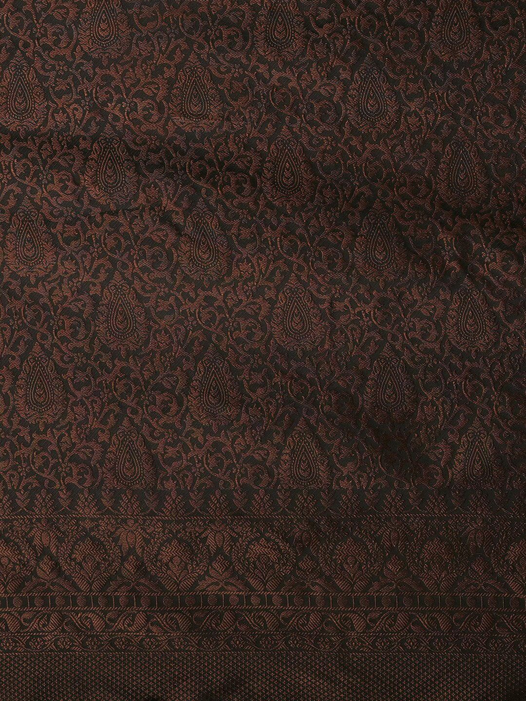 Saree mall Black & Gold-Toned Woven Design Zari Silk Blend Banarasi Sarees