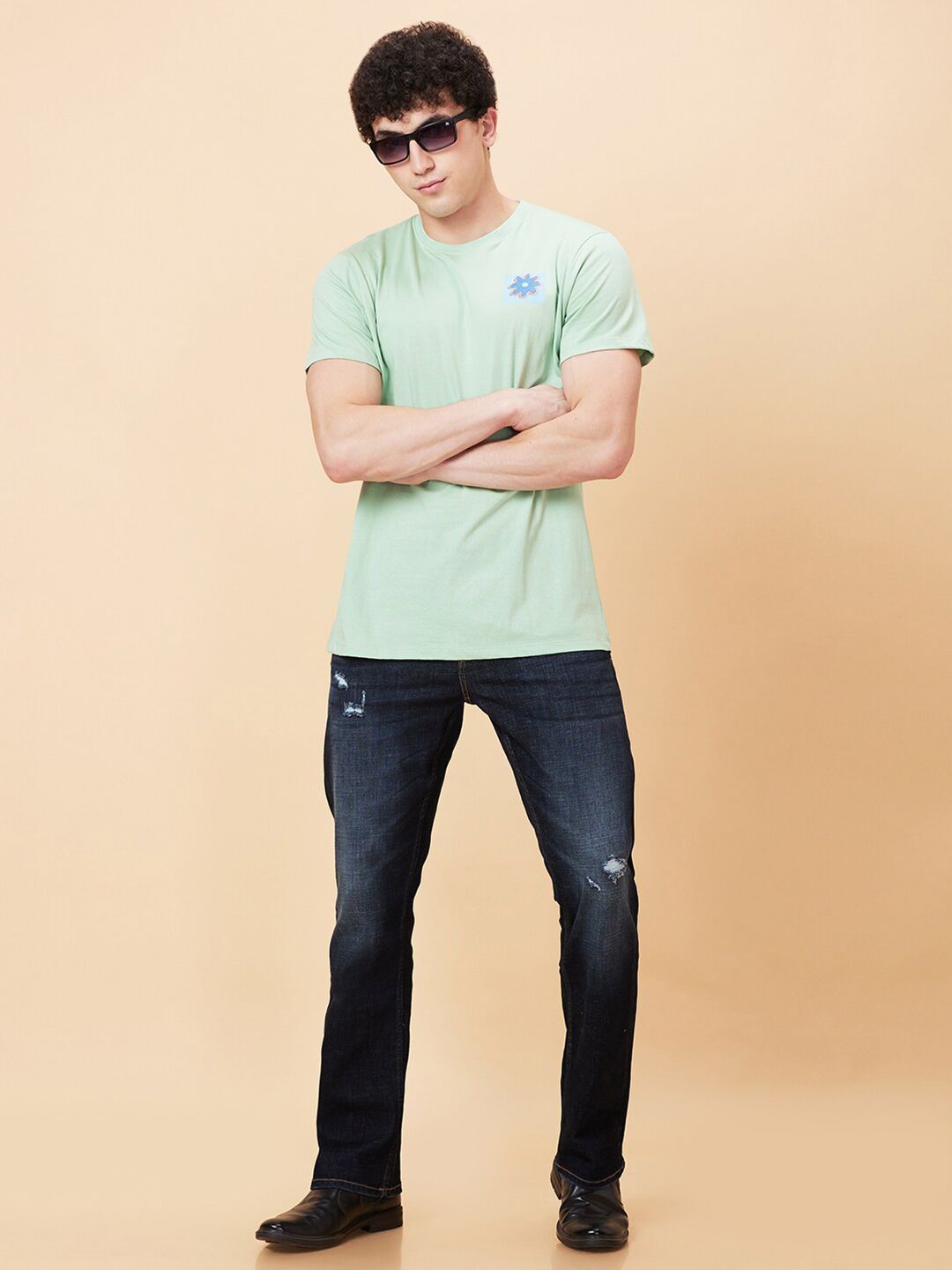 Being Human Typography Printed Round Neck Pure Cotton Slim Fit T-shirt
