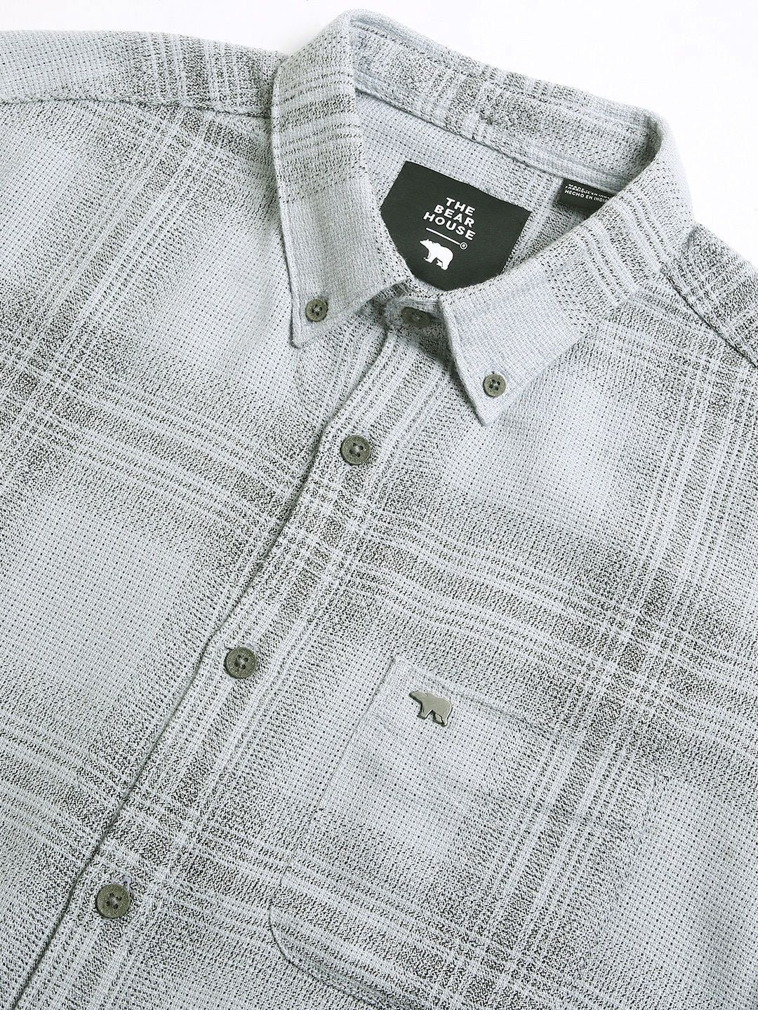 THE BEAR HOUSE Men Slim Fit Tartan Checks Opaque Checked Casual Shirt