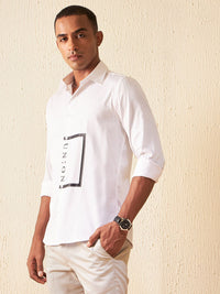 DENNISON Men Smart Slim Fit Opaque Printed Party Shirt
