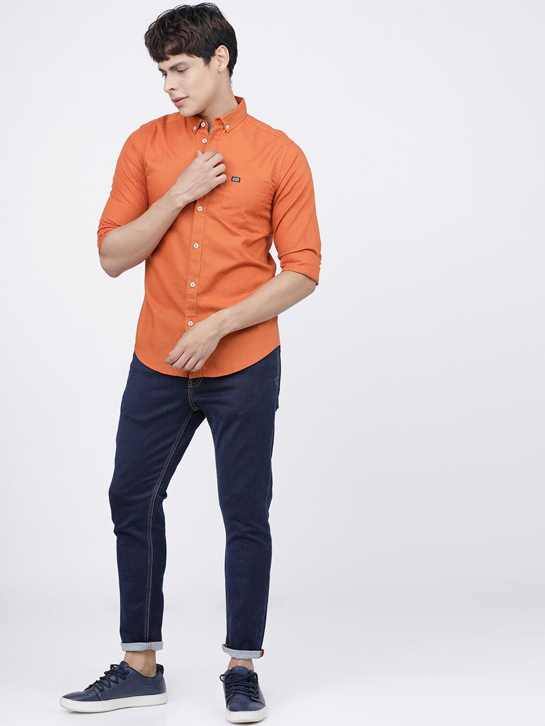 The Indian Garage Co Men Orange Casual Shirt