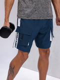 HRX by Hrithik Roshan Men Typography Printed Mid-Rise Cargo-Style Training Shorts