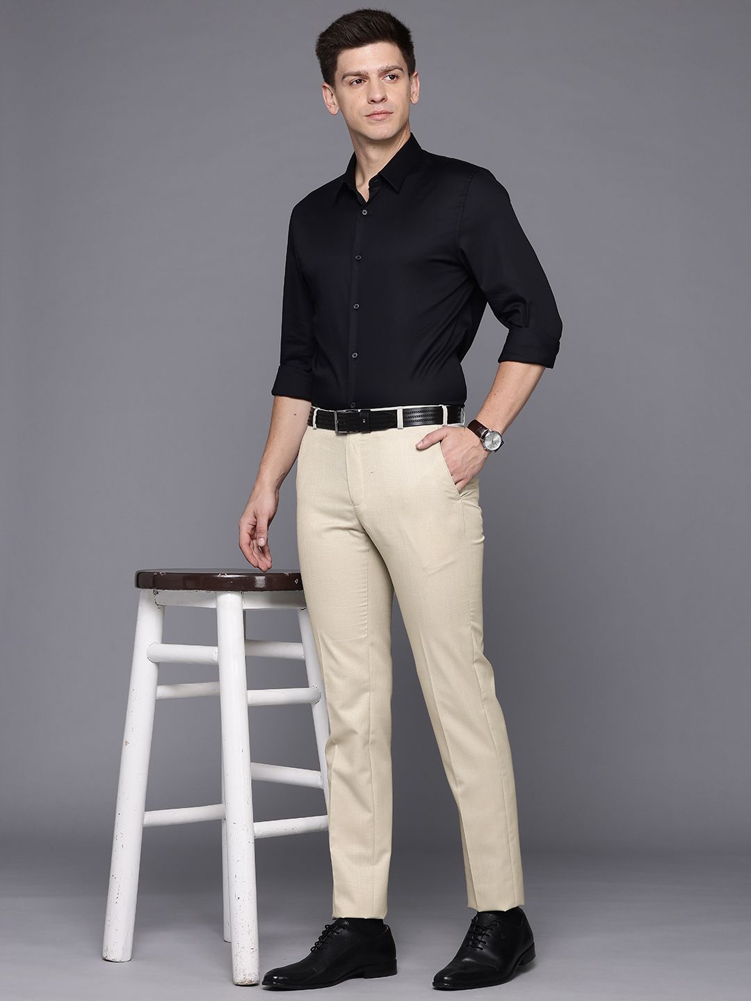 Raymond Men Regular Fit Formal Trousers