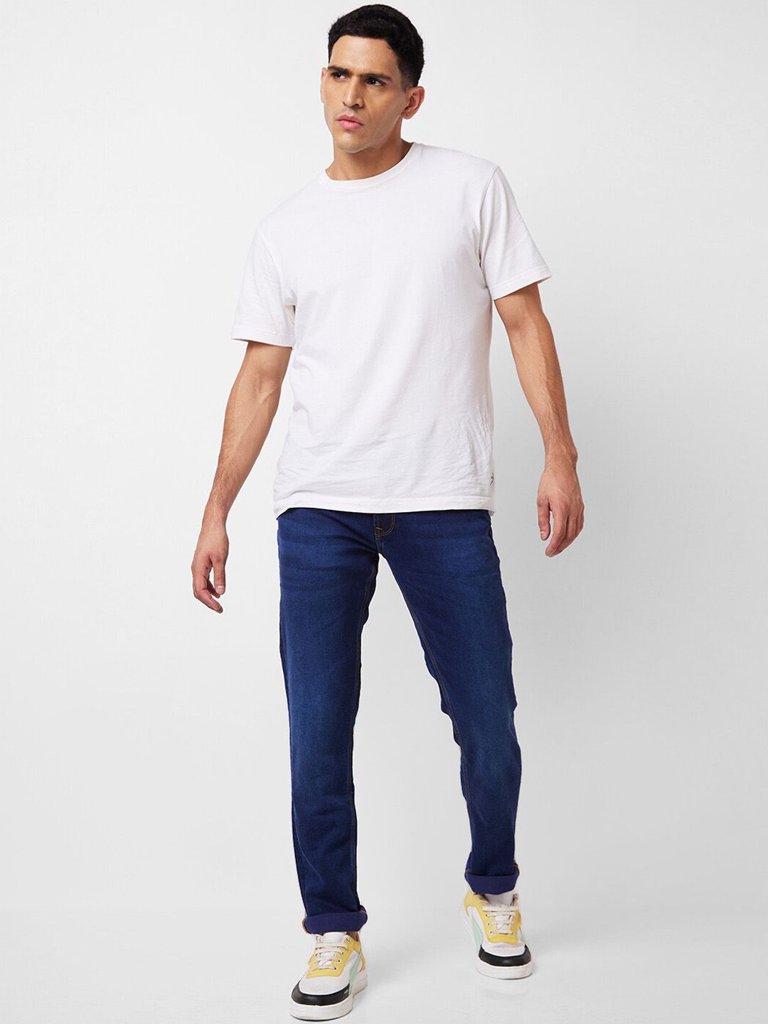 SPYKAR Men Mid Rise Clean Look Light Fade Cotton Jeans
