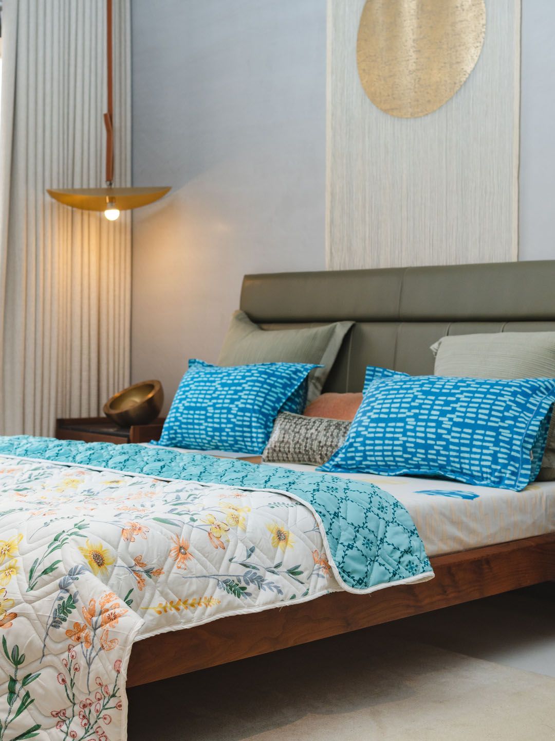 URBAN SPACE Floral Print AC Room Double Bed Blanket