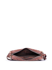 ZOUK Floral Printed Structured Jute Sling Bag