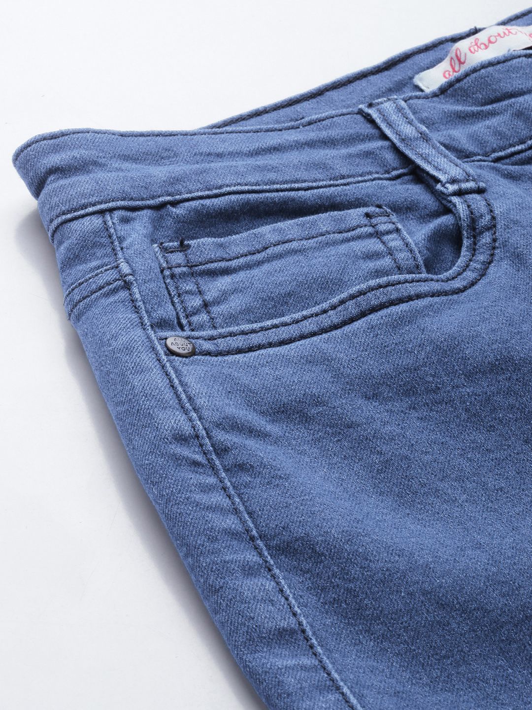 all about you Women Straight Fit High-Rise Light Fade Stretchable Jeans