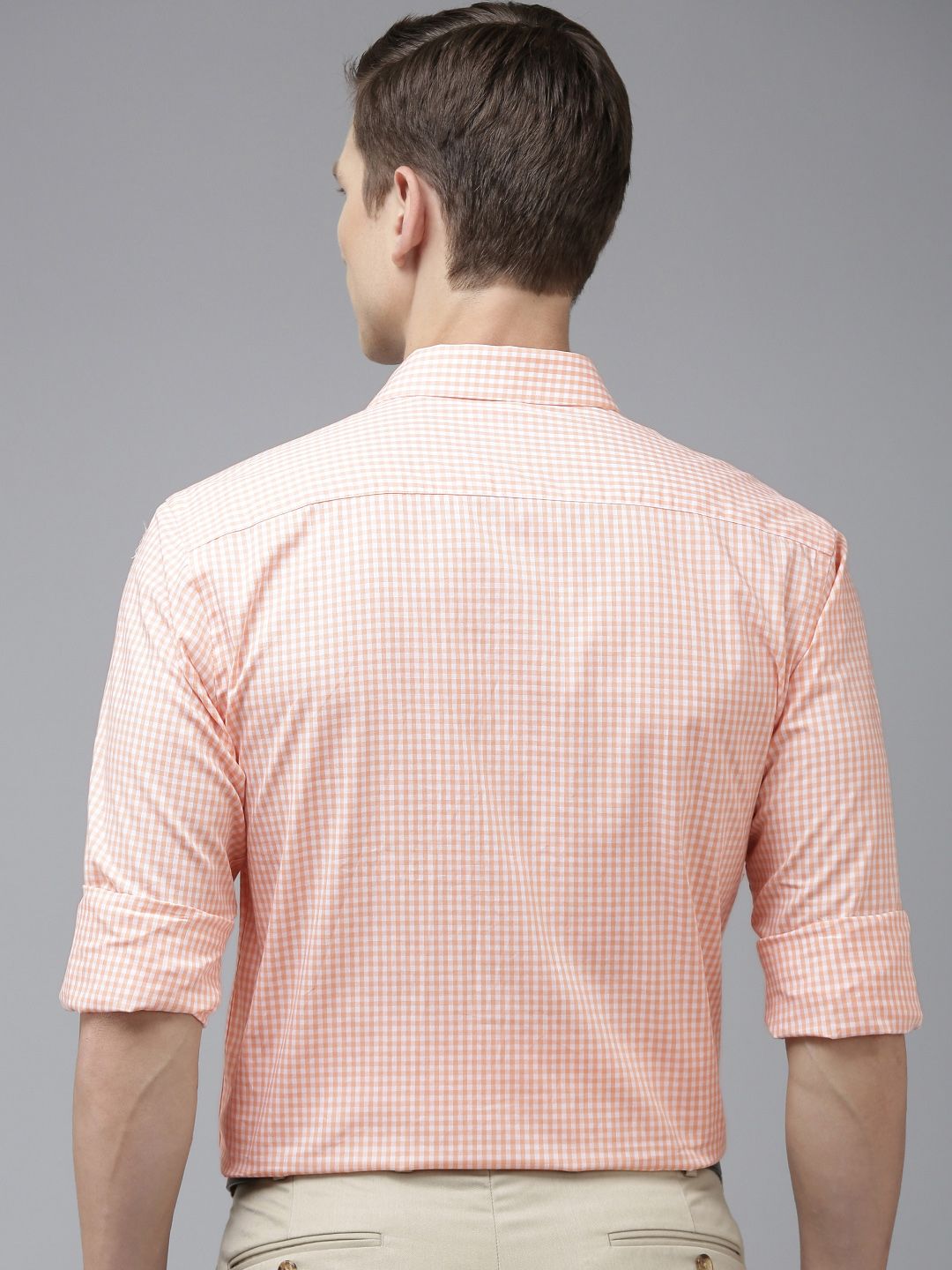 Park Avenue Slim Fit Micro Checked Pure Cotton Formal Shirt