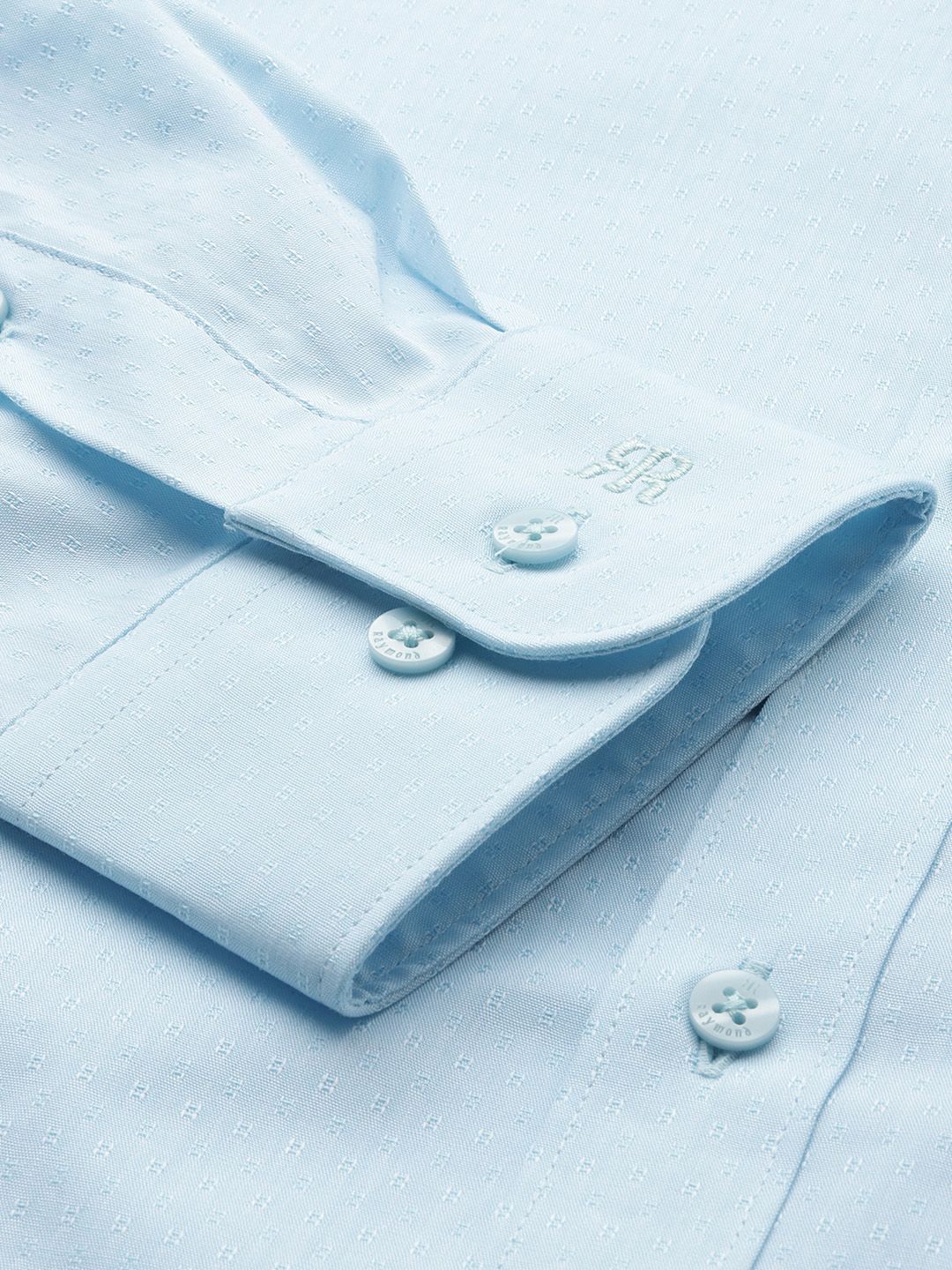 Raymond Slim Fit Textured Pure Cotton Formal Shirt
