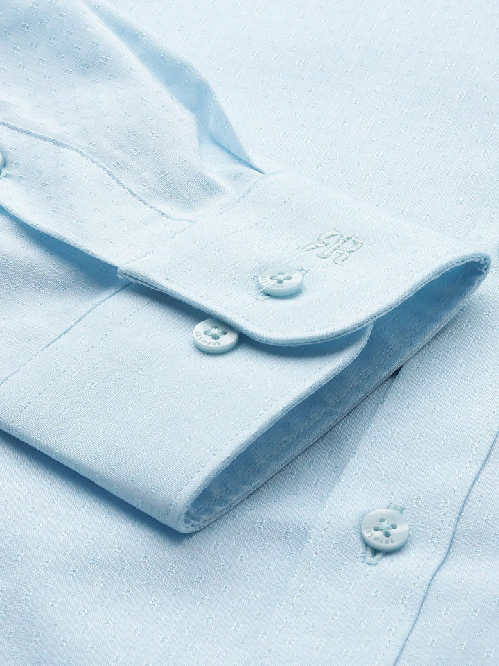 Raymond Slim Fit Textured Pure Cotton Formal Shirt