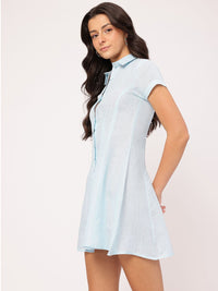 DressBerry Weekend to Work  Pleated Shirt-Style Dress