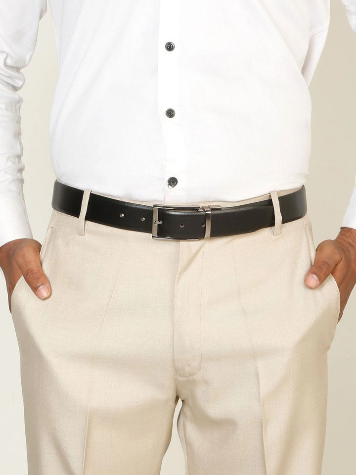 Teakwood Leathers Men Leather Reversible Formal Belt