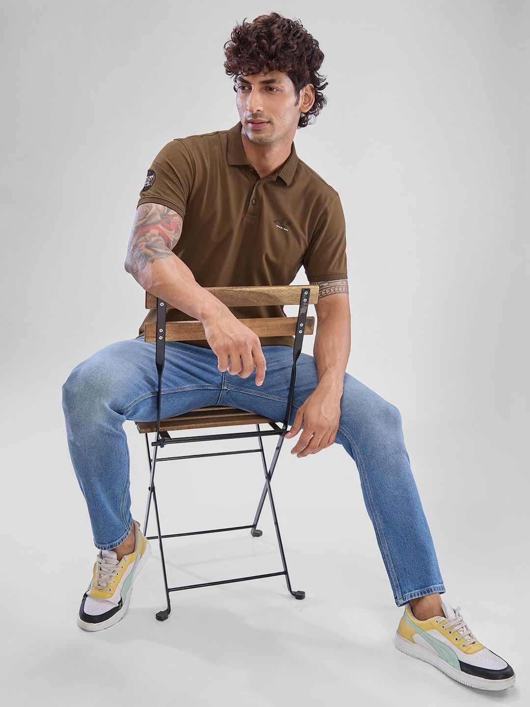 SPYKAR Men Polo Collar Solid Slim Fit T-shirt