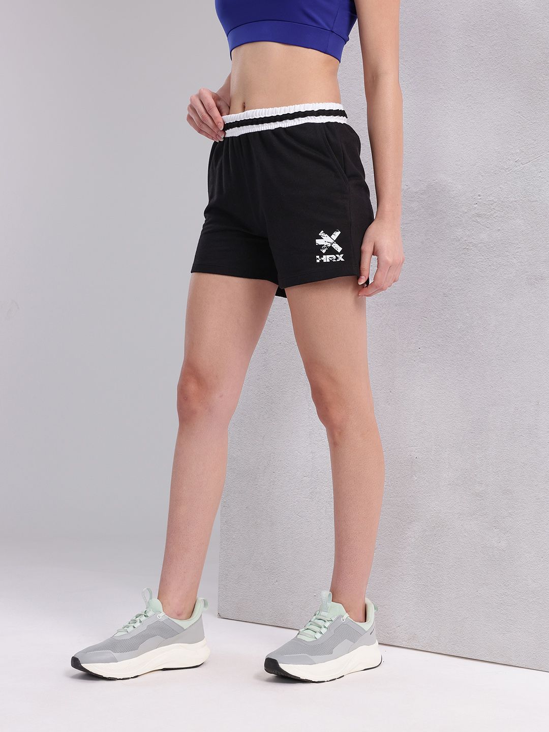 HRX by Hrithik Roshan Women Striped Waist Training Shorts