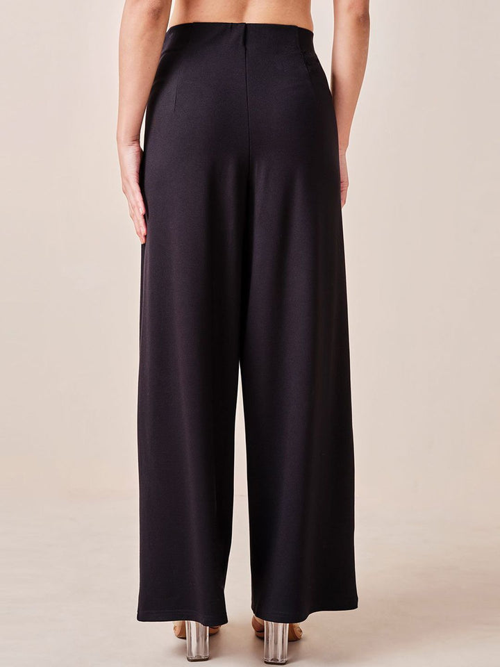 AND Women Loose Fit High Rise Pleated Trousers