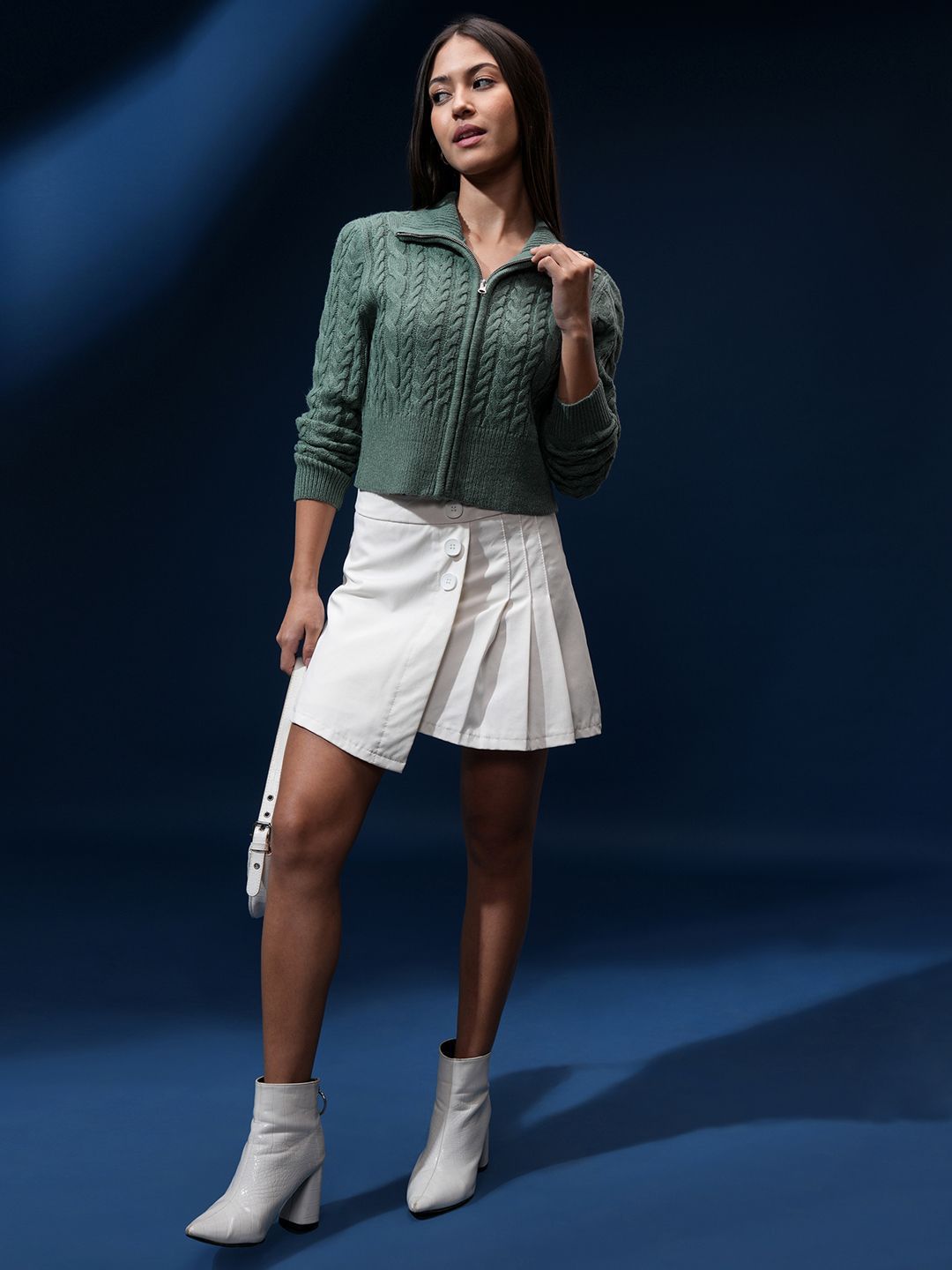 Tokyo Talkies Wanita Kabel Knit Cardigan