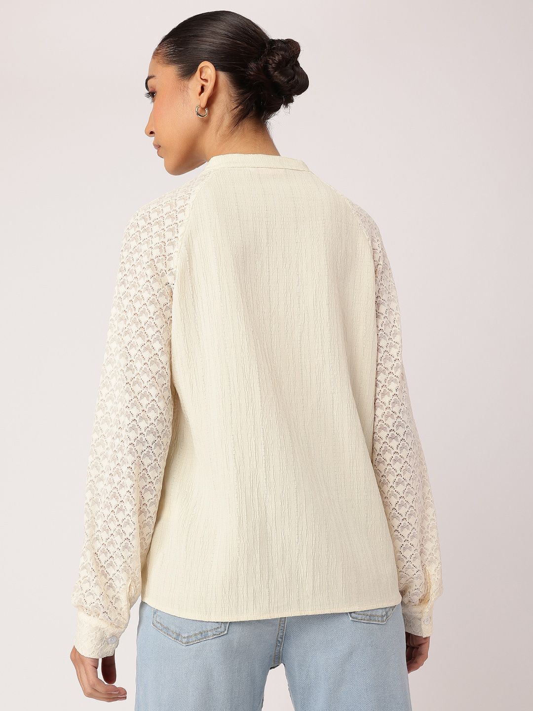 DressBerry Lace-y Lady Glamourous Textured Shirt