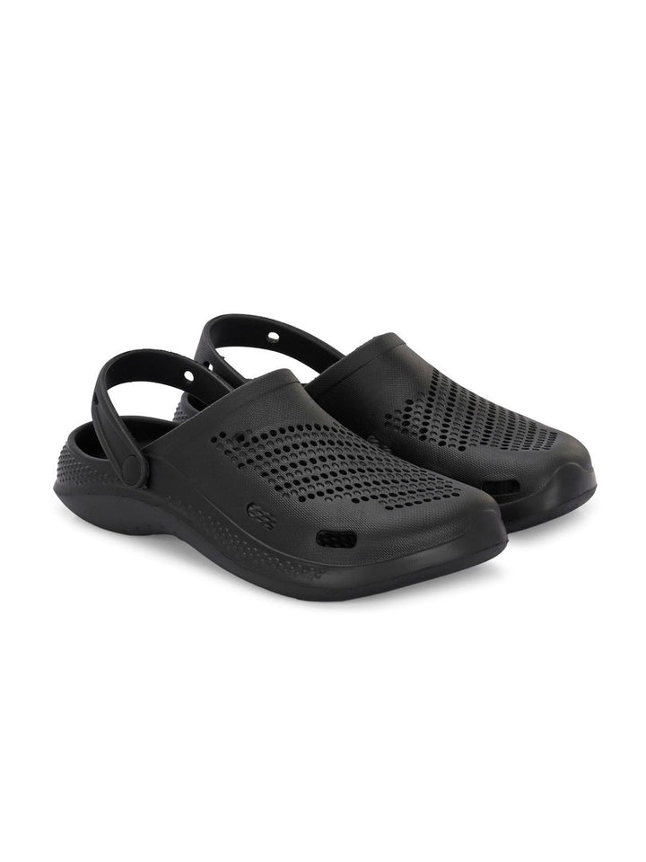 HRX by Hrithik Roshan Men Black Self Design Rubber Clogs