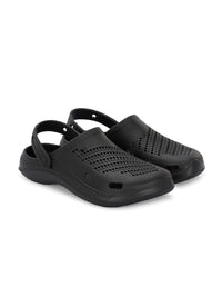 HRX by Hrithik Roshan Men Black Self Design Rubber Clogs
