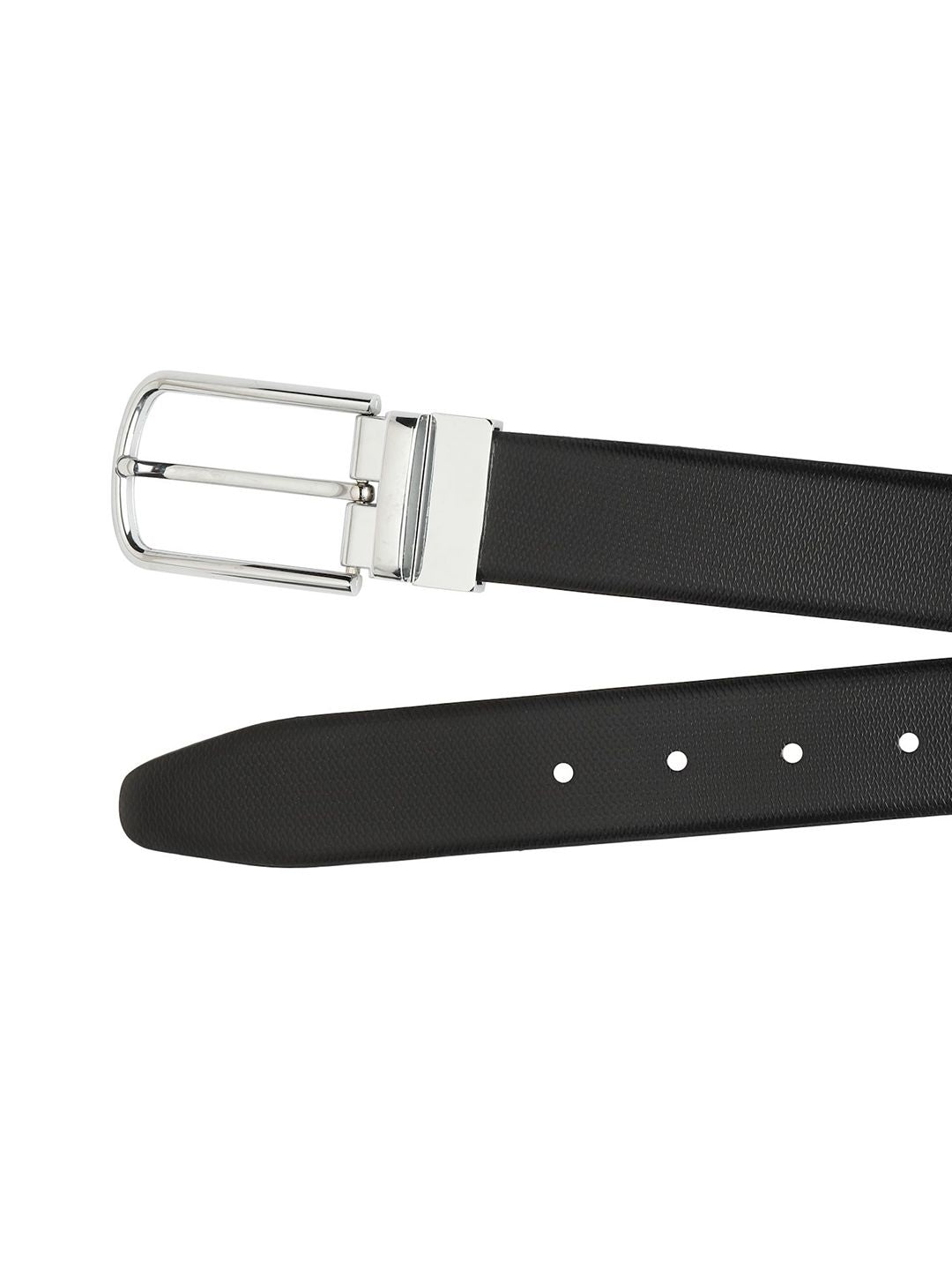 Teakwood Leathers Men Textured Leather Reversible Belt
