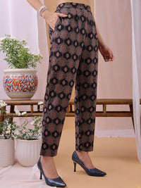 KALINI Women Printed Regular Pure Cotton Kurta with Trousers