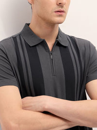 THE BEAR HOUSE Men Striped Polo Collar T-shirt