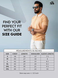 ADRO Men Peach Cotton Tshirts
