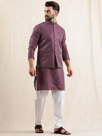 Anouk Men Geometric Embroidered Kurta with Pyjamas