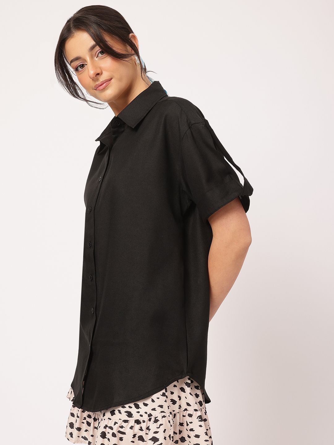 DressBerry Roll-Up Sleeves Oversized Shirt