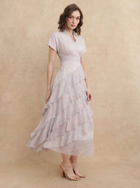 RAREISM Print A-Line Midi Dress