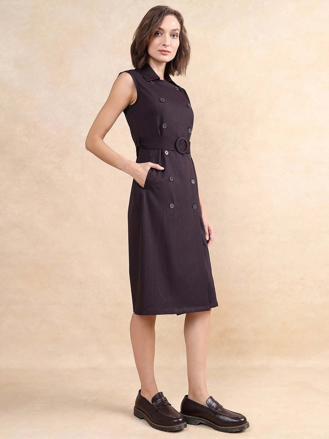 RAREISM Striped Midi Blazer Dresses