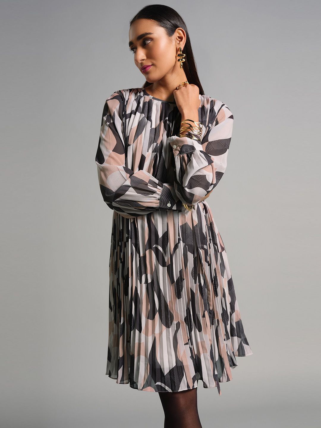 AND Women Printed A-Line Dress