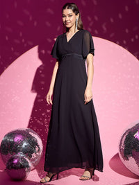 Berrylush Women Flared Sleeves Maxi Dress