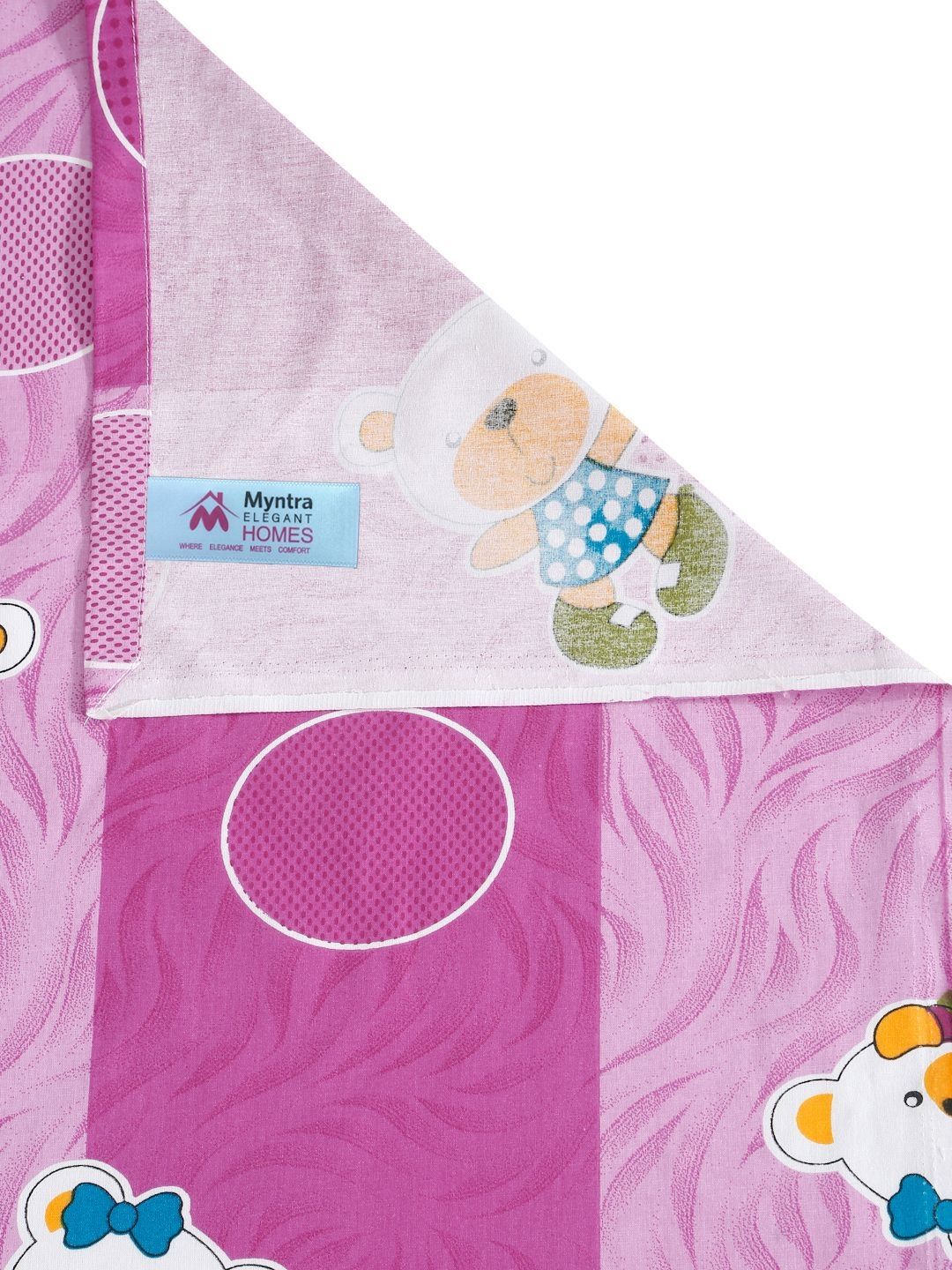 Myntra Elegant Homes Kids Purple Printed Pure Cotton 400 TC King Bedsheet Set 2.5 x 2.25m