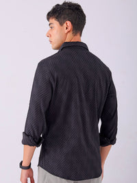 The Indian Garage Co Men Slim Fit Textured Jacquard Resortwear Shirt