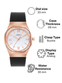 French Connection Women Dial & Bracelet Style Straps Analogue Watch FCH002BL-R