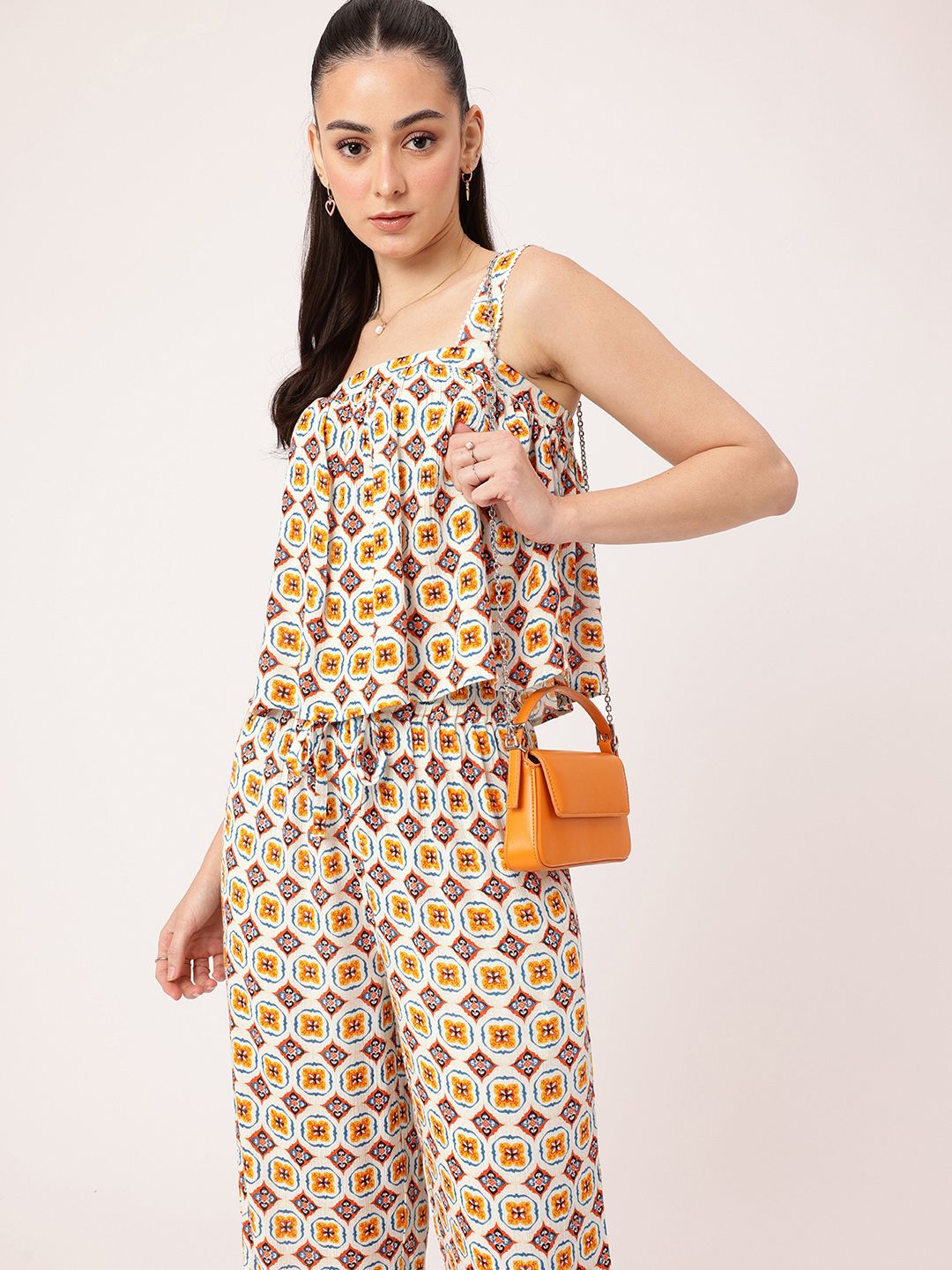 DressBerry Its Holiday Vibes Palm Paradise Top & Trousers Co-Ords